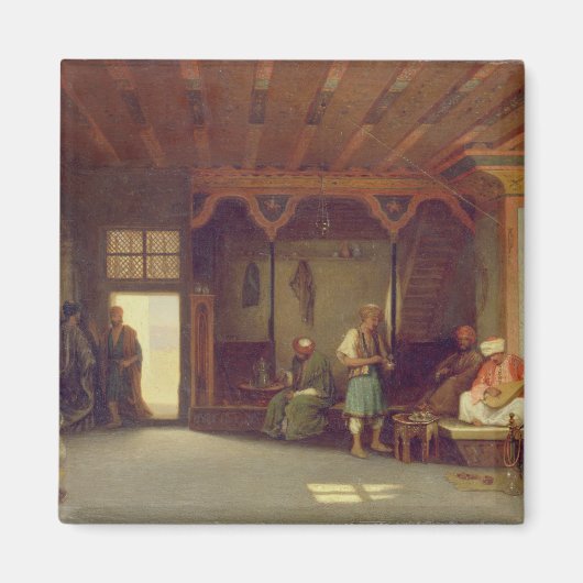 Binnenzijde van een Oriental Cafe Magneet (Voorkant)