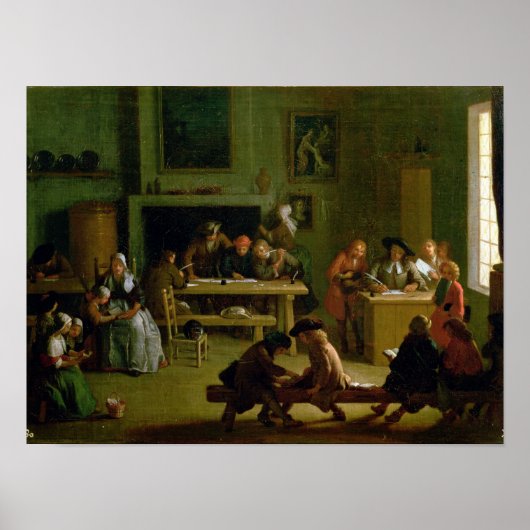 Binnenzijde van een Schoolzaal Poster (Voorkant)