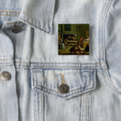 Binnenzijde van een Schoolzaal Vierkante Button 5,1 Cm (In situ)