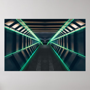 Binnenzijde van een Sci-Fi-ruimteschip Poster