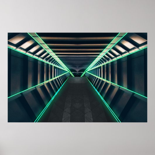 Binnenzijde van een Sci-Fi-ruimteschip Poster (Voorkant)