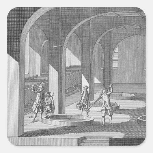 Binnenzijde van een Soap Factory, afbeelding voor Vierkante Sticker (Voorkant)