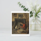 Binnenzijde van een Studio, 1845 (olie op canvas) Briefkaart (Staand voorkant)
