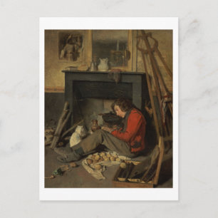 Binnenzijde van een Studio, 1845 (olie op canvas) Briefkaart