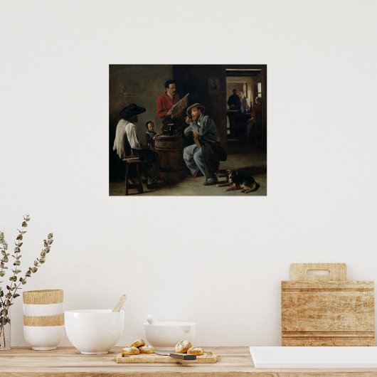 Binnenzijde van een Tavern, 1859 Poster (Keuken)