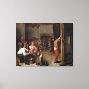 Binnenzijde van een Tavern Canvas Afdruk