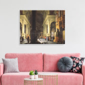 Binnenzijde van een tempel, 1652 canvas afdruk (Insitu (Woonkamer))