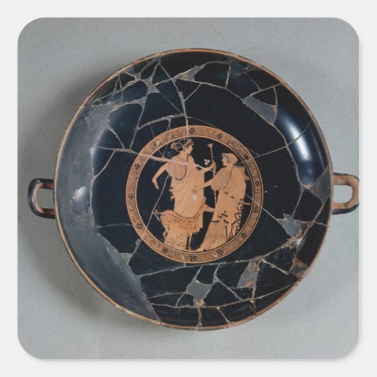 Binnenzijde van een zolder red-figures beker vierkante sticker (Voorkant)