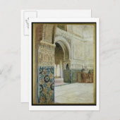 Binnenzijde van het Alhambra, Granada (w/c) Briefkaart (Voorkant / Achterkant)
