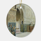 Binnenzijde van het Alhambra, Granada (w/c) Keramisch Ornament (Links)
