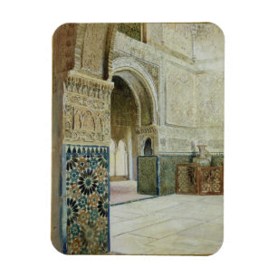 Binnenzijde van het Alhambra, Granada (w/c) Magneet