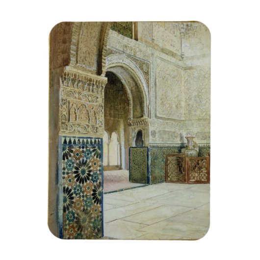 Binnenzijde van het Alhambra, Granada (w/c) Magneet (Verticaal)