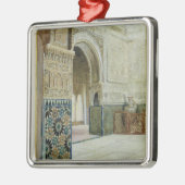 Binnenzijde van het Alhambra, Granada (w/c) Metalen Ornament (Links)