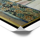 Binnenzijde van het Alhambra, Granada (w/c) Poster (Hoek)