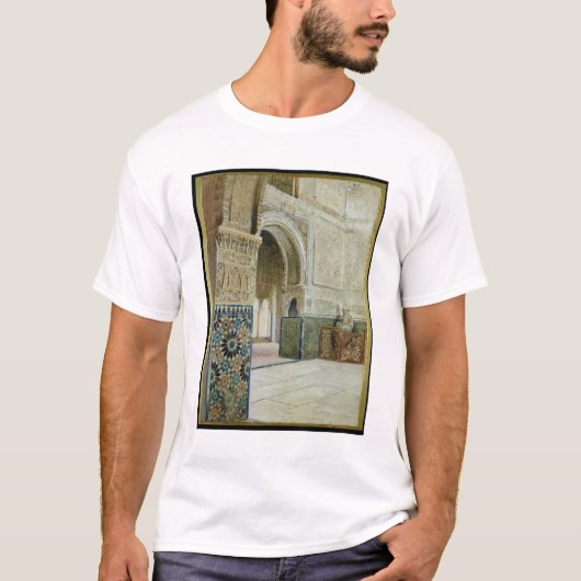 Binnenzijde van het Alhambra, Granada (w/c) T-shirt (Voorkant)