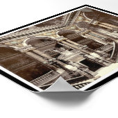 Binnenzijde van het gebouw met trap poster (Hoek)