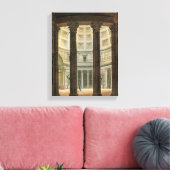 Binnenzijde van het Pantheon, Rome, van Le Costume Canvas Afdruk (Insitu (Woonkamer))
