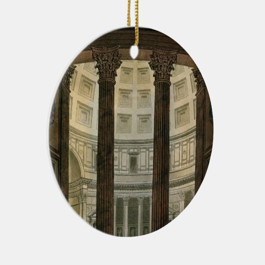 Binnenzijde van het Pantheon, Rome, van Le Costume Keramisch Ornament (Rechts)