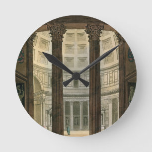 Binnenzijde van het Pantheon, Rome, van Le Costume Ronde Klok