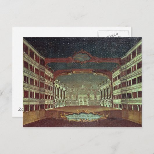 Binnenzijde van het Theater van San Samuele, Venet Briefkaart (Voorkant / Achterkant)