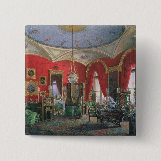 Binnenzijde van het Winterpaleis Vierkante Button 5,1 Cm (Voorkant)