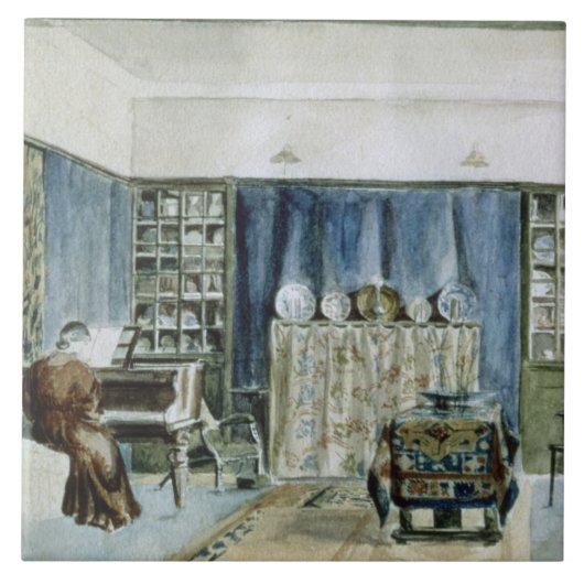 Binnenzijde van Kelmscott Manor (m/v op papier) Tegeltje (Voorkant)