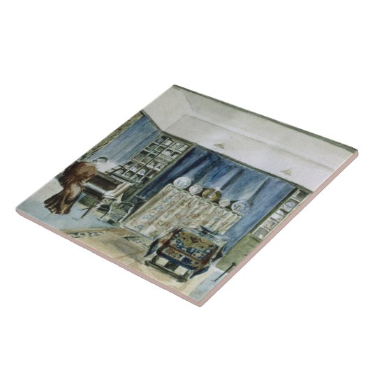 Binnenzijde van Kelmscott Manor (m/v op papier) Tegeltje (Zijkant)