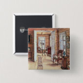 Binnenzijde van L. Panteleev's huis in Murmanov Vierkante Button 5,1 Cm (Voorkant /achterkant)
