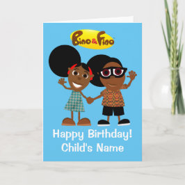 Bino en Fino Birthday Card Aanpasbaar Kaart