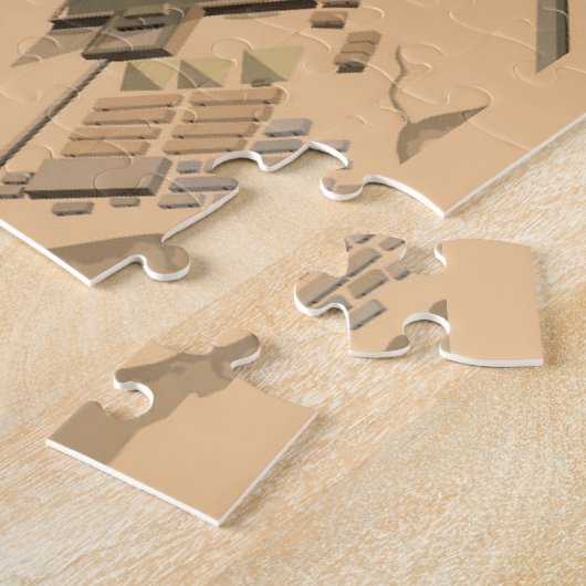 Bino en Fino Egypt Pyramids Kinder Jigzaag Puzzle Legpuzzel (Zijkant)