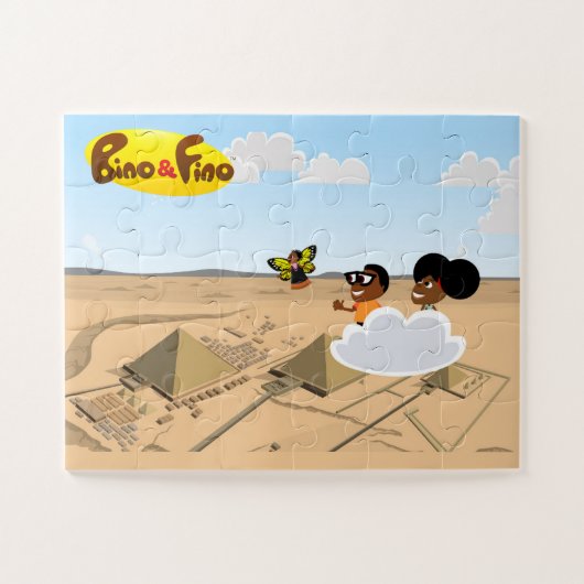 Bino en Fino Egypt Pyramids Kinder Jigzaag Puzzle Legpuzzel (Horizontaal)