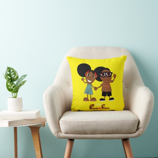 Bino- en Fino-geel kussen (Stoel)