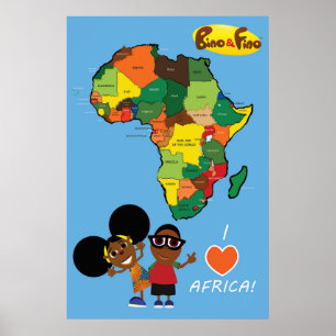 Bino en Fino I houden van Poster Blue