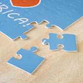 Bino en Fino Ik hou van Afrika Jigzaag Puzzle Blue Legpuzzel (Zijkant)