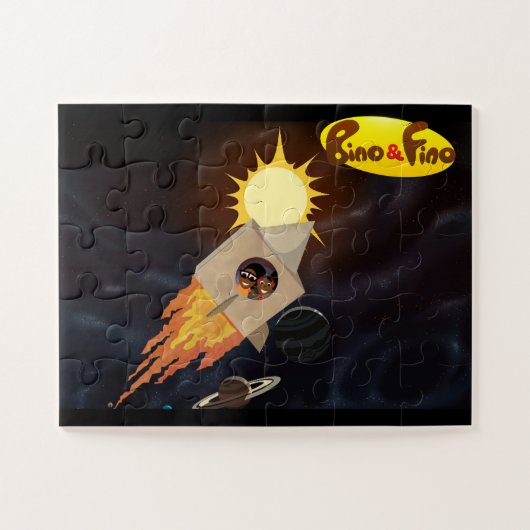 Bino en Fino in de Kinder ruimte Legpuzzel (Horizontaal)