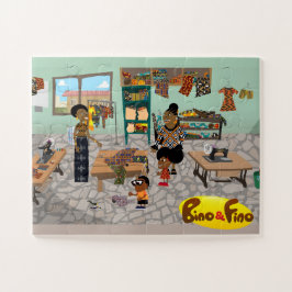 Bino en Fino in de Kinderen van de Tailor Legpuzzel