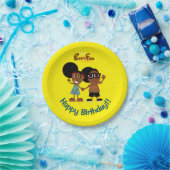 Bino en Fino Verjaardagsfeestje Bord Geel (Feest)