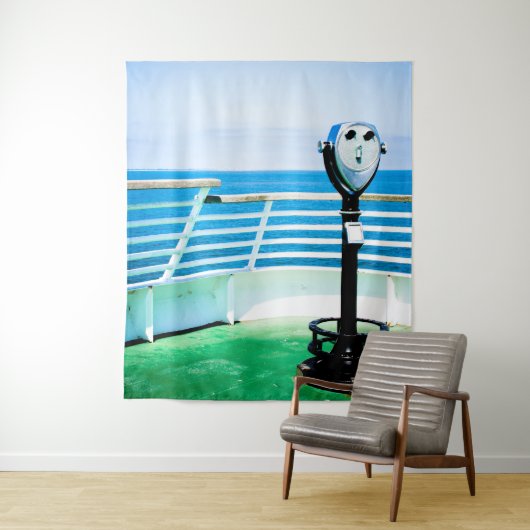 Binocles Blauwe en Groene Toerisme Wandkleed (In situ)