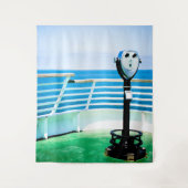 Binocles Blauwe en Groene Toerisme Wandkleed (Voorkant)