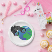 Binocles en Borden van grondpapier Papieren Bordje (Feest)