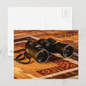 Binocles, Glyphs, Pictografen, Verkenner, Reizen Briefkaart (Voorkant / Achterkant)