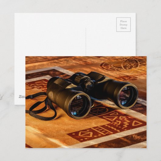 Binocles, Glyphs, Pictografen, Verkenner, Reizen Briefkaart (Voorkant / Achterkant)