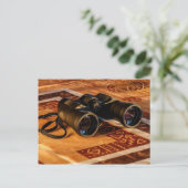 Binocles, Glyphs, Pictografen, Verkenner, Reizen Briefkaart (Staand voorkant)