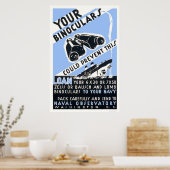 Binocles konden dit - WPA verhinderen Poster (Keuken)