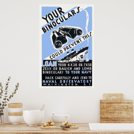 Binocles konden dit - WPA verhinderen Poster (Keuken)