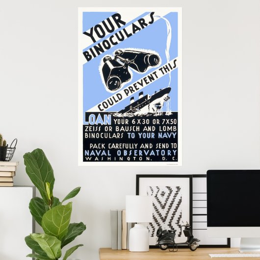 Binocles konden dit - WPA verhinderen Poster (Thuiskantoor)