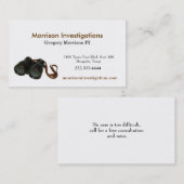 Binocles Private Investigator Visitekaartje (Voorkant / Achterkant)