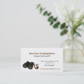 Binocles Private Investigator Visitekaartje (Staand voorkant)