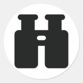 Binocles Ronde Sticker (Voorkant)