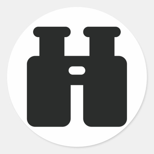 Binocles Ronde Sticker (Voorkant)